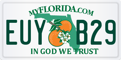 FL license plate EUYB29