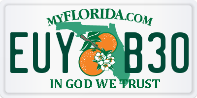 FL license plate EUYB30