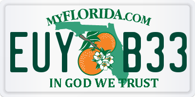 FL license plate EUYB33