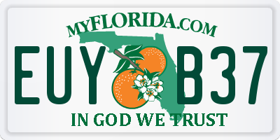 FL license plate EUYB37