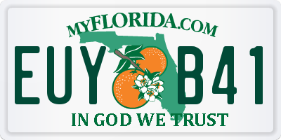 FL license plate EUYB41