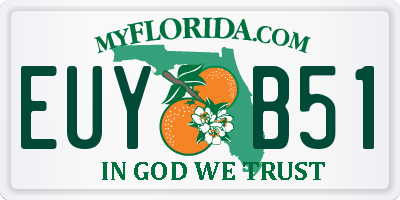 FL license plate EUYB51