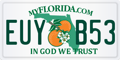 FL license plate EUYB53