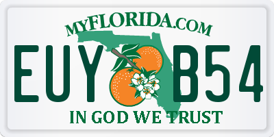 FL license plate EUYB54