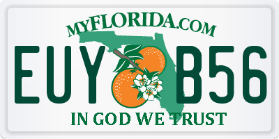 FL license plate EUYB56