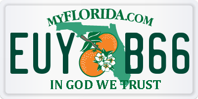 FL license plate EUYB66