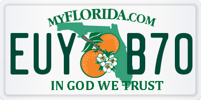 FL license plate EUYB70