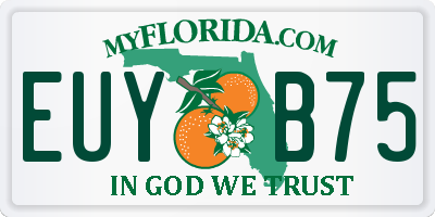 FL license plate EUYB75