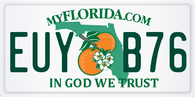 FL license plate EUYB76