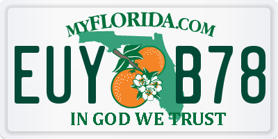 FL license plate EUYB78