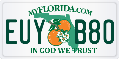 FL license plate EUYB80