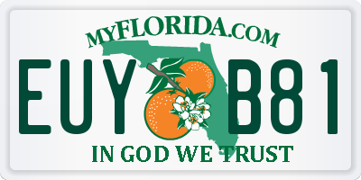 FL license plate EUYB81