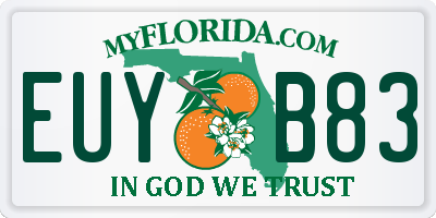 FL license plate EUYB83