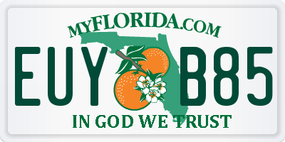 FL license plate EUYB85