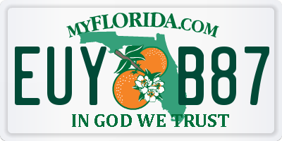 FL license plate EUYB87
