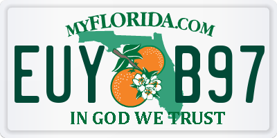 FL license plate EUYB97