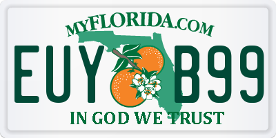 FL license plate EUYB99
