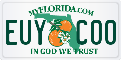 FL license plate EUYC00