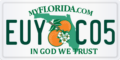 FL license plate EUYC05