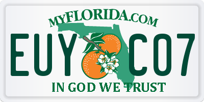 FL license plate EUYC07