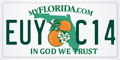 FL license plate EUYC14