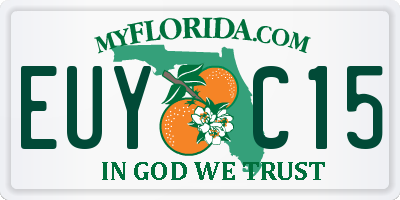 FL license plate EUYC15