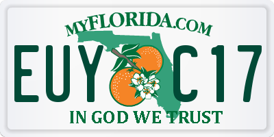 FL license plate EUYC17