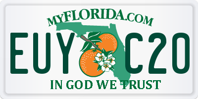 FL license plate EUYC20