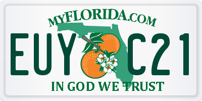 FL license plate EUYC21