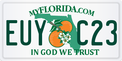 FL license plate EUYC23