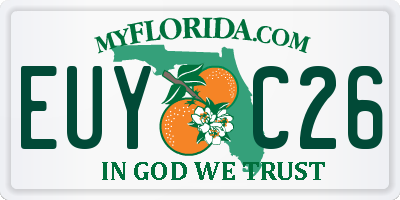 FL license plate EUYC26