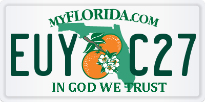 FL license plate EUYC27
