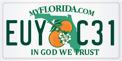 FL license plate EUYC31