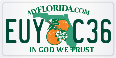 FL license plate EUYC36