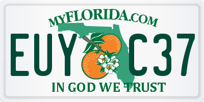FL license plate EUYC37