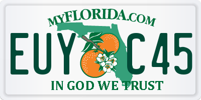 FL license plate EUYC45