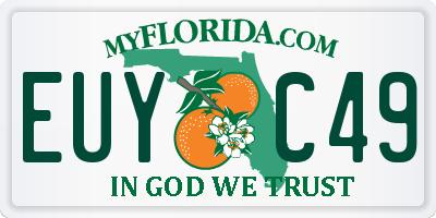 FL license plate EUYC49