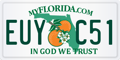 FL license plate EUYC51
