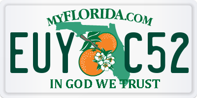 FL license plate EUYC52