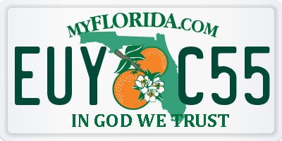 FL license plate EUYC55