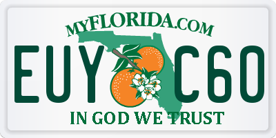 FL license plate EUYC60