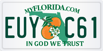 FL license plate EUYC61