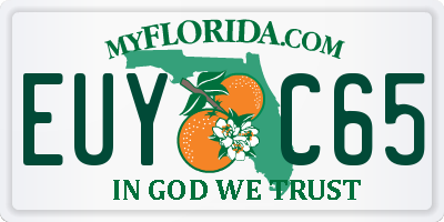 FL license plate EUYC65