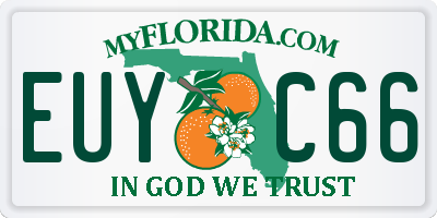 FL license plate EUYC66