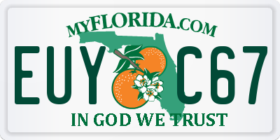 FL license plate EUYC67
