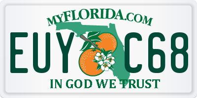 FL license plate EUYC68