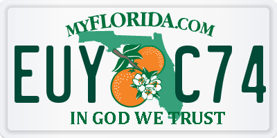 FL license plate EUYC74