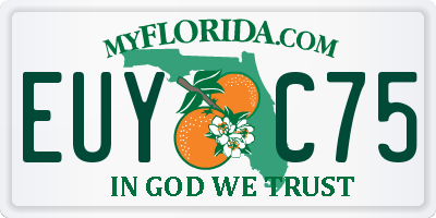 FL license plate EUYC75