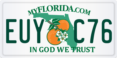 FL license plate EUYC76