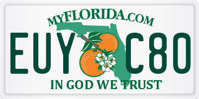 FL license plate EUYC80